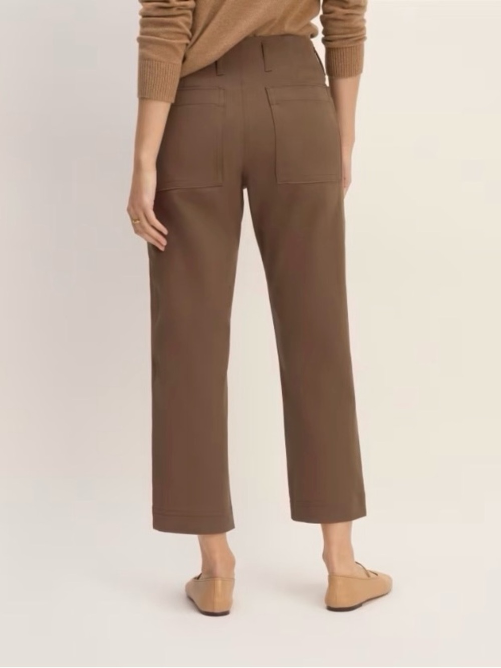 Everlane Cocoa Brown Bi-Stretch Utility Pant Size 00 NWT Fall Casual - Picture 6 of 17